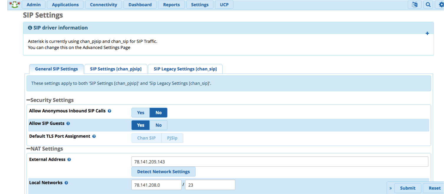 A screenshot showing the indicated settings changes.